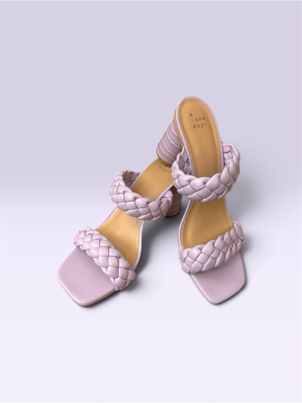 a new day Lilac Braided-Strap Heeled Sandals